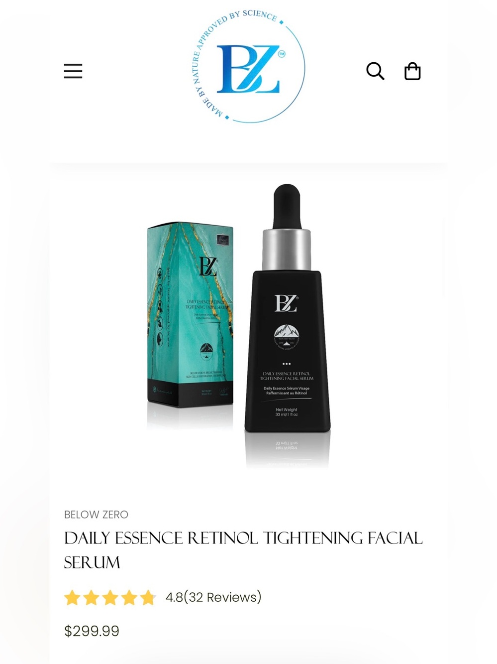 Daily Essence Retinol Tightening Facial Serum Below Zero - Picture 7 of 7